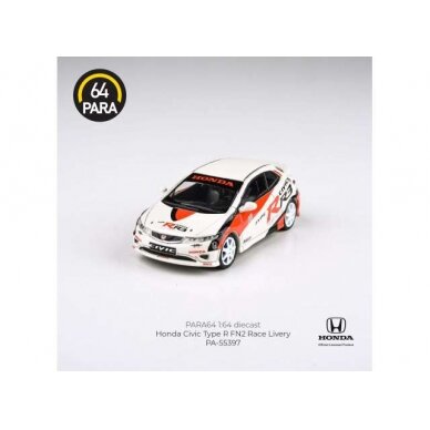 PRE-ORD3R Para64 Modeliukas 1/64 2007 Honda Civic Type R FN2, white/red race livery left hand drive (cars in a deluxe Acrylic window box) PRE-ORD3R Para64 Modeliukas 1/64 2007 Honda Civic Type R FN2, white/red race livery left hand drive (cars in a deluxe Acrylic window box)