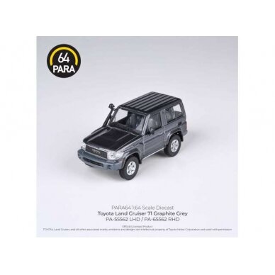 PRE-ORD3R Para64 Modeliukas 1/64 2014 Toyota Land Cruiser 71 short wheel base, graphite grey left hand drive (cars in a deluxe Acrylic window box) PRE-ORD3R Para64 Modeliukas 1/64 2014 Toyota Land Cruiser 71 short wheel base, graphite grey left hand drive (cars in a deluxe Acrylic window box)
