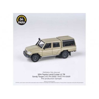 PRE-ORD3R Para64 Modeliukas 1/64 2014 Toyota Land Cruiser Dbl Cab LC78, sandy taupe with canopy Left hand drive (cars in a deluxe Acrylic window box) PRE-ORD3R Para64 Modeliukas 1/64 2014 Toyota Land Cruiser Dbl Cab LC78, sandy taupe with canopy Left hand drive (cars in a deluxe Acrylic window box)