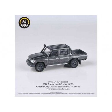 PRE-ORD3R Para64 Modeliukas 1/64 2014 Toyota Land Cruiser Dbl Cab LC78, graphite grey Left hand drive (cars in a deluxe Acrylic window box) PRE-ORD3R Para64 Modeliukas 1/64 2014 Toyota Land Cruiser Dbl Cab LC78, graphite grey Left hand drive (cars in a deluxe Acrylic window box)