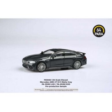 PRE-ORD3R Para64 Modeliukas 1/64 2019 Mercedes Benz AMG GT63 S *Right Hand Drive*, matt grey (cars in a deluxe Acrylic window box) PRE-ORD3R Para64 Modeliukas 1/64 2019 Mercedes Benz AMG GT63 S *Right Hand Drive*, matt grey (cars in a deluxe Acrylic window box)