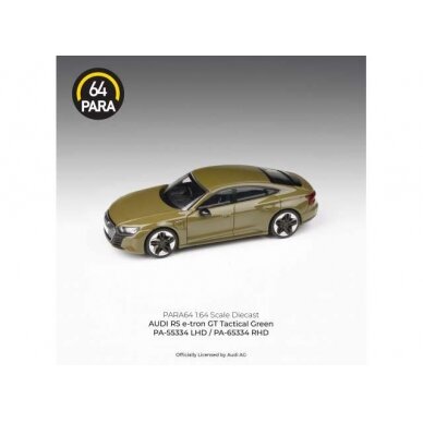 PRE-ORD3R Para64 Modeliukas 1/64 Audi E-Tron GT *Left Hand Drive*, tactical green (cars in a deluxe Acrylic window box) PRE-ORD3R Para64 Modeliukas 1/64 Audi E-Tron GT *Left Hand Drive*, tactical green (cars in a deluxe Acrylic window box)