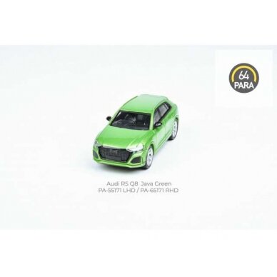 PRE-ORD3R Para64 Modeliukas Audi RS Q8 *Right Hand Drive*, java green (cars in a deluxe Acrylic window box) PRE-ORD3R Para64 Modeliukas Audi RS Q8 *Right Hand Drive*, java green (cars in a deluxe Acrylic window box)