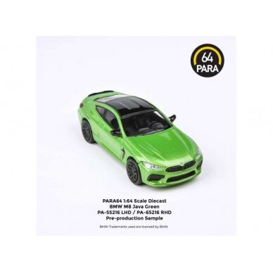 PRE-ORDER Para64 Modeliukas BMW M8 Coupe *Right Hand Drive*, java green (cars in a deluxe Acrylic window box) PRE-ORDER Para64 Modeliukas BMW M8 Coupe *Right Hand Drive*, java green (cars in a deluxe Acrylic window box)