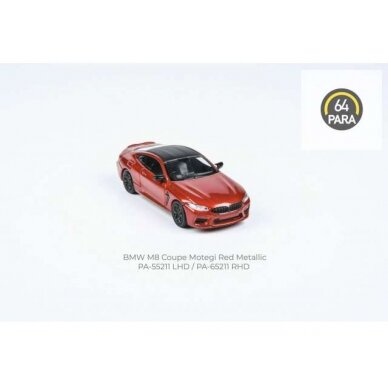 PRE-ORD3R Para64 Modeliukas BMW M8 Coupe *Right Hand Drive*, red (cars in a deluxe Acrylic window box) PRE-ORD3R Para64 Modeliukas BMW M8 Coupe *Right Hand Drive*, red (cars in a deluxe Acrylic window box)