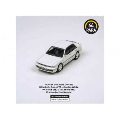 PRE-ORD3R Para64 Modeliukas Mitsubishi Galant VR-4 *Left Hand Drive*, sophia white (cars in a deluxe Acrylic window box) PRE-ORD3R Para64 Modeliukas Mitsubishi Galant VR-4 *Left Hand Drive*, sophia white (cars in a deluxe Acrylic window box)