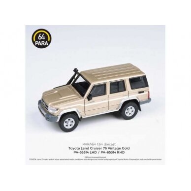 PRE-ORD3R Para64 Modeliukas Toyota Land Cruiser 76 *Right Hand Drive*, vintage gold (cars in a deluxe Acrylic window box) PRE-ORD3R Para64 Modeliukas Toyota Land Cruiser 76 *Right Hand Drive*, vintage gold (cars in a deluxe Acrylic window box)