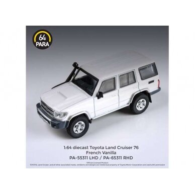 PRE-ORD3R Para64 Modeliukas Toyota Land Cruiser LC76 *Left Hand Drive*, french vanilla (cars in a deluxe Acrylic window box) PRE-ORD3R Para64 Modeliukas Toyota Land Cruiser LC76 *Left Hand Drive*, french vanilla (cars in a deluxe Acrylic window box)