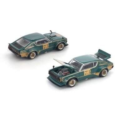PRE-ORD3R Pop Race Modeliukas 1/64 Nissan Skyline KPGC110 Kenmaeri Racing #73, green/gold PRE-ORD3R Pop Race Modeliukas 1/64 Nissan Skyline KPGC110 Kenmaeri Racing #73, green/gold