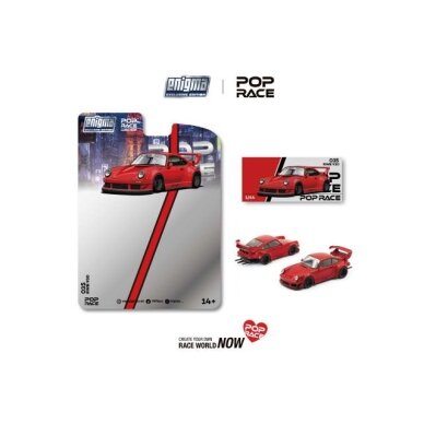 PRE-ORD3R Pop race Modeliukas 1/64 RWB 930, red PRE-ORD3R Pop race Modeliukas 1/64 RWB 930, red