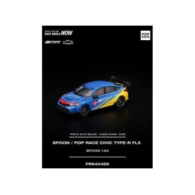 Pop race Modeliukas 1/64 Spoon/Pop Race Civic Type-R FL5 *Spoon*, yellow/blue Pop race Modeliukas 1/64 Spoon/Pop Race Civic Type-R FL5 *Spoon*, yellow/blue
