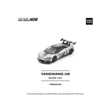 PRE-ORD3R Pop Race Modeliukas 1/64 Yangwang U9, silver PRE-ORD3R Pop Race Modeliukas 1/64 Yangwang U9, silver