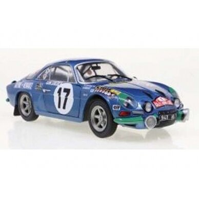 Solido Modeliukas 1/18 1972 Alpine A110 1600S #17 Rally Monte Carlo, blue Solido Modeliukas 1/18 1972 Alpine A110 1600S #17 Rally Monte Carlo, blue