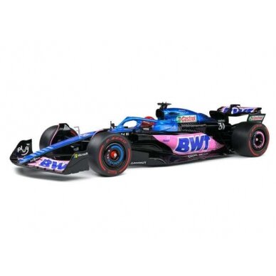 PRE-ORD3R Solido Modeliukas 1/18 2023 Alpine A523 F1 #31 E.Ocon Monaco GP, blue/pink PRE-ORD3R Solido Modeliukas 1/18 2023 Alpine A523 F1 #31 E.Ocon Monaco GP, blue/pink