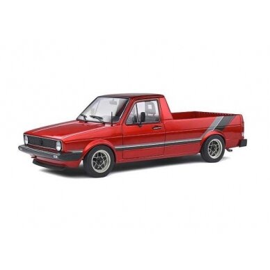 PRE-ORD3R Solido Modeliukas 1/18 Volkswagen Caddy MK1 Custom, red PRE-ORD3R Solido Modeliukas 1/18 Volkswagen Caddy MK1 Custom, red