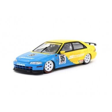 PRE-ORD3R Tarmac Modeliukas 1/43 Honda Civic EG9 Macau GP #95 *Spoon*, yellow/blue PRE-ORD3R Tarmac Modeliukas 1/43 Honda Civic EG9 Macau GP #95 *Spoon*, yellow/blue