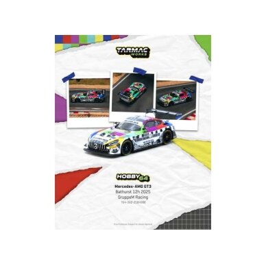 PRE-ORD3R Tarmac Modeliukas 1/64 2025 Mercedes-AMG GT3, #888 Maro Engel/Mikaël Grenier/Maxime Martin Bathurst 12h 2025 GruppeM Racing, various PRE-ORD3R Tarmac Modeliukas 1/64 2025 Mercedes-AMG GT3, #888 Maro Engel/Mikaël Grenier/Maxime Martin Bathurst 12h 2025 GruppeM Racing, various