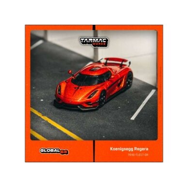 PRE-ORD3R Tarmac Modeliukas 1/64 Koenigsegg Regera, orange metallic/black stripes PRE-ORD3R Tarmac Modeliukas 1/64 Koenigsegg Regera, orange metallic/black stripes