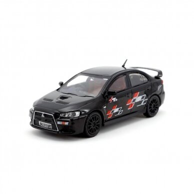 PRE-ORD3R Tarmac Modeliukas 1/64 Mitsubishi Evo X Ralliart Edition, black PRE-ORD3R Tarmac Modeliukas 1/64 Mitsubishi Evo X Ralliart Edition, black