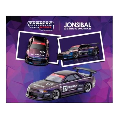 Tarmac Modeliukas 1/64 Nissan Skyline (R32) Widebody, midnight purple Tarmac Modeliukas 1/64 Nissan Skyline (R32) Widebody, midnight purple