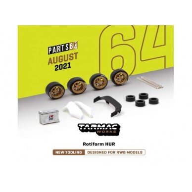 Tarmac Modeliukas 1/64 Rotiform HUR Designed for RWB Models, gold Tarmac Modeliukas 1/64 Rotiform HUR Designed for RWB Models, gold
