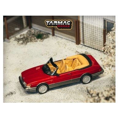 Tarmac Modeliukas 1/64 Saab 900 Turbo Convertible, red (yra Sandėlyje) Tarmac Modeliukas 1/64 Saab 900 Turbo Convertible, red (yra Sandėlyje)