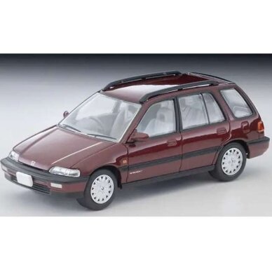 PRE-ORD3R Tomica Limited Vintage Modeliukas 1/64 1990 Honda Civic Shuttle 56i, red PRE-ORD3R Tomica Limited Vintage Modeliukas 1/64 1990 Honda Civic Shuttle 56i, red