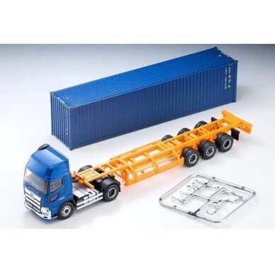 PRE-ORD3R Tomica Limited Vintage Modeliukas 1/64 Hino Profia 40ft Marine Container Trailer (Toho Vehicle TC36H1C34, blue PRE-ORD3R Tomica Limited Vintage Modeliukas 1/64 Hino Profia 40ft Marine Container Trailer (Toho Vehicle TC36H1C34, blue