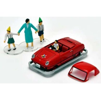 PRE-ORD3R Tomica Limited Vintage Modeliukas 1/64 Kodomo No Kuni x TLV Datsun Baby #100 Restored Car with Figure, red PRE-ORD3R Tomica Limited Vintage Modeliukas 1/64 Kodomo No Kuni x TLV Datsun Baby #100 Restored Car with Figure, red