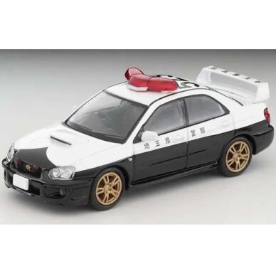 PRE-ORD3R Tomica Limited Vintage Modeliukas 1/64 Subaru Impreza WRX STi Police Car (Saitama Police), white/black PRE-ORD3R Tomica Limited Vintage Modeliukas 1/64 Subaru Impreza WRX STi Police Car (Saitama Police), white/black