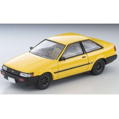 PRE-ORD3R Tomica Limited Vintage Modeliukas 1/64 Toyota Corolla Levin 2Dr Watanabe Rims, yellow PRE-ORD3R Tomica Limited Vintage Modeliukas 1/64 Toyota Corolla Levin 2Dr Watanabe Rims, yellow