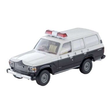 PRE-ORD3R Tomica Limited Vintage Modeliukas 1/64 Toyota Land Cruiser 60 Police Car *Hokkaido Police*, white/black PRE-ORD3R Tomica Limited Vintage Modeliukas 1/64 Toyota Land Cruiser 60 Police Car *Hokkaido Police*, white/black