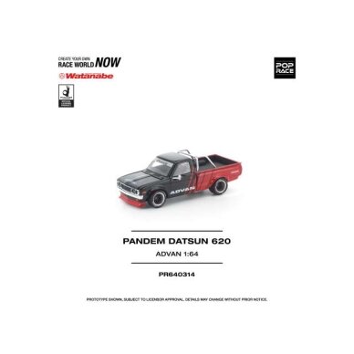 PRE-ORDER Pop Race Modeliukas 1/64 Datsun Pandem 620 *Advan*, red/black PRE-ORDER Pop Race Modeliukas 1/64 Datsun Pandem 620 *Advan*, red/black