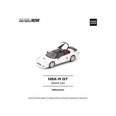 PRE-ORDER Pop Race Modeliukas 1/64 Honda NSX-R GT, white PRE-ORDER Pop Race Modeliukas 1/64 Honda NSX-R GT, white