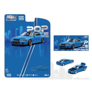 PRE-ORDER Pop Race Modeliukas 1/64 Nissan Skyline R32, Bayside Blue PRE-ORDER Pop Race Modeliukas 1/64 Nissan Skyline R32, Bayside Blue