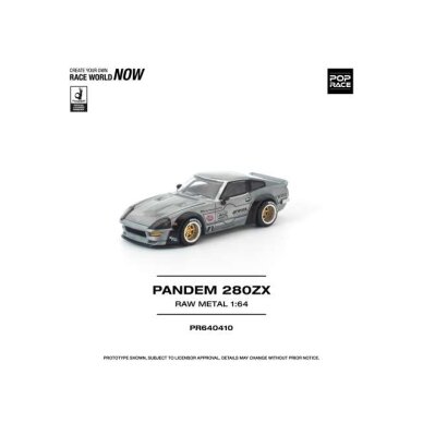 PRE-ORDER Pop Race Modeliukas 1/64 Pandem 280ZX, raw metal PRE-ORDER Pop Race Modeliukas 1/64 Pandem 280ZX, raw metal