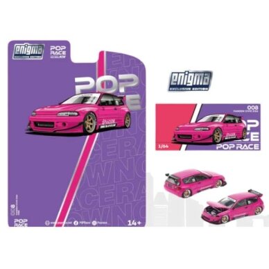 PRE-ORDER Pop Race Modeliukas 1/64 Pandem Civic EG6, pink PRE-ORDER Pop Race Modeliukas 1/64 Pandem Civic EG6, pink