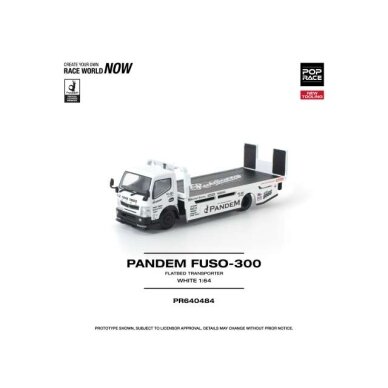 PRE-ORDER Pop Race Modeliukas 1/64 Pandem Fuso 300 Flatbad Transporter, white PRE-ORDER Pop Race Modeliukas 1/64 Pandem Fuso 300 Flatbad Transporter, white