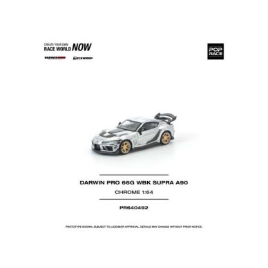 PRE-ORDER Pop Race Modeliukas 1/64 Toyota Darwin Pro WBK Supra A90, chrome PRE-ORDER Pop Race Modeliukas 1/64 Toyota Darwin Pro WBK Supra A90, chrome
