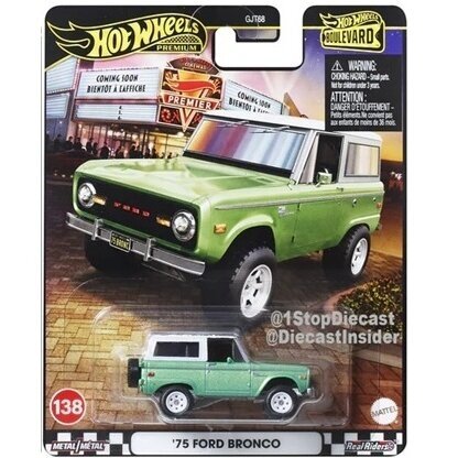 Hot Wheels Boulevard Premium 75 Ford Bronco, green