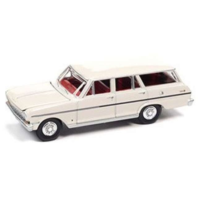 PRE-ORD3R Auto World Modeliukas 1963 Chevrolet II Nova Station Wagon, Ermine White PRE-ORD3R Auto World Modeliukas 1963 Chevrolet II Nova Station Wagon, Ermine White