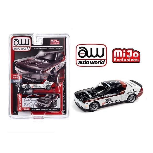 Auto World Modeliukas 2019 Dodge Challenger SRT Hellcat #23 *Yokohama*, white/black Auto World Modeliukas 2019 Dodge Challenger SRT Hellcat #23 *Yokohama*, white/black