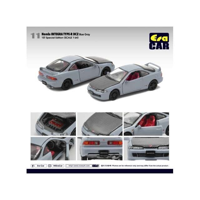PRE-ORD3R Era Car Honda Integra Type-R DC2 1st special edition, blue-grey with carbon fiber hood