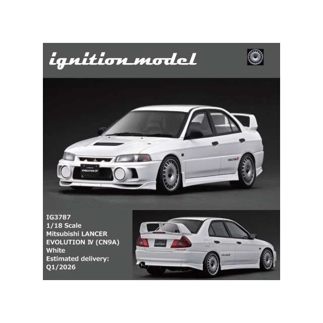 PRE-ORD3R Ignition Modeliukas 1/18 Mitsubishi Lancer Evolution IV (CN9A),
white PRE-ORD3R Ignition Modeliukas 1/18 Mitsubishi Lancer Evolution IV (CN9A),
white