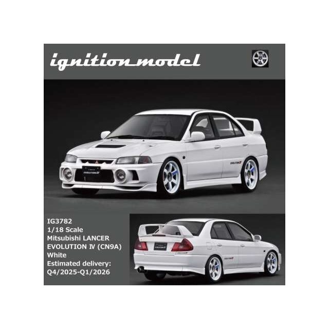 PRE-ORD3R Ignition Modeliukas 1/18 Mitsubishi Lancer Evolution IV (CN9A),
white PRE-ORD3R Ignition Modeliukas 1/18 Mitsubishi Lancer Evolution IV (CN9A),
white