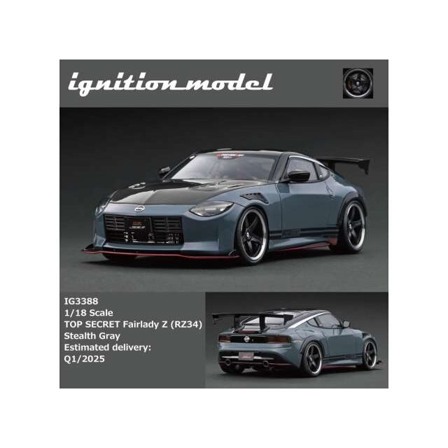 PRE-ORD3R Ignition 1/18 Nissan Top Secret Fairlady Z (RZ34), stealth gray