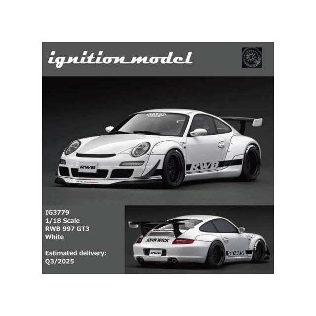 PRE-ORD3R Ignition Modeliukas 1/18 RWB 997 GT3, white PRE-ORD3R Ignition Modeliukas 1/18 RWB 997 GT3, white