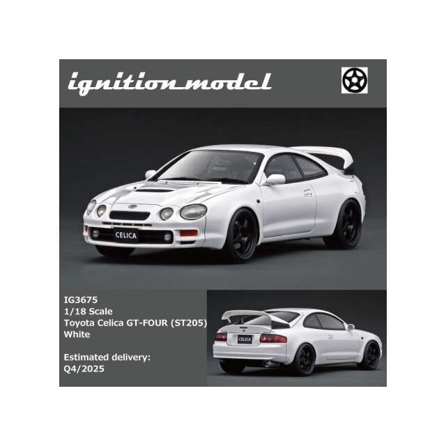 PRE-ORD3R Ignition Modeliukas 1/18 Toyota Celica GT-FOUR (ST205), white