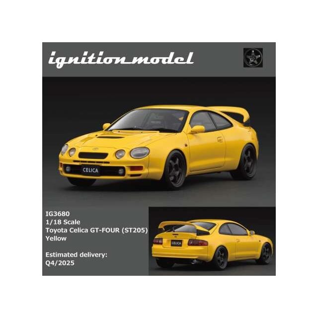 PRE-ORD3R Ignition Modeliukas 1/18 Toyota Celica GT-FOUR (ST205), yellow PRE-ORD3R Ignition Modeliukas 1/18 Toyota Celica GT-FOUR (ST205), yellow