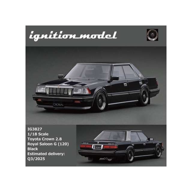 PRE-ORD3R Ignition Modeliukas 1/18 Toyota Crown 2.8 Royal Saloon G (120), black PRE-ORD3R Ignition Modeliukas 1/18 Toyota Crown 2.8 Royal Saloon G (120), black